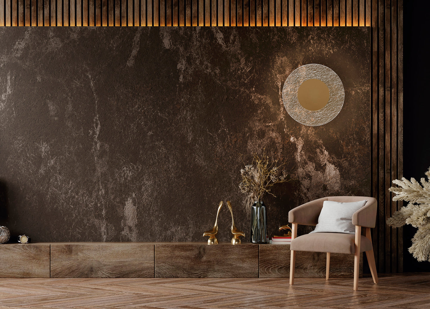 Jewel Wall Lamp 30W LED 3000K, 1600lm, Gold Painted, 3yrs Warranty by Mantra