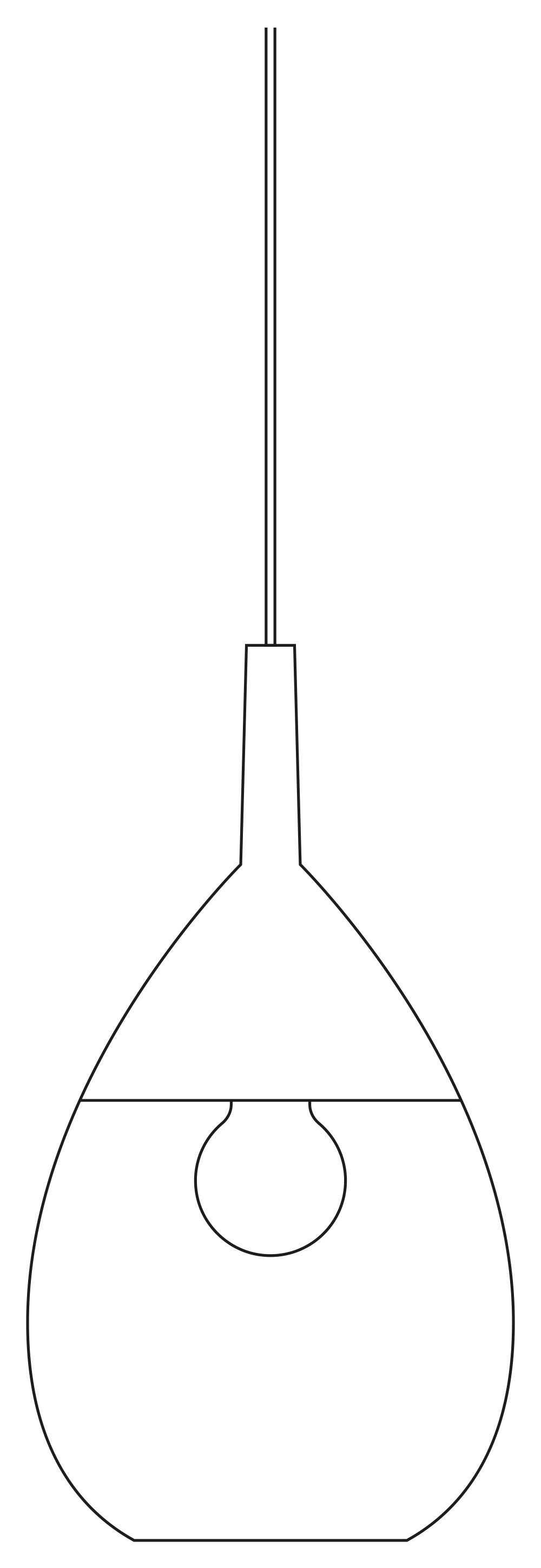 Lute Pendant lamp M Topaz blue Platinum