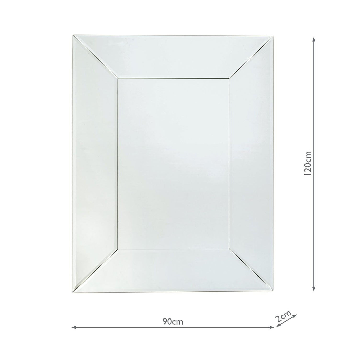 Laura Ashley Gatsby Large Rectangle Mirror 120 x 90cm