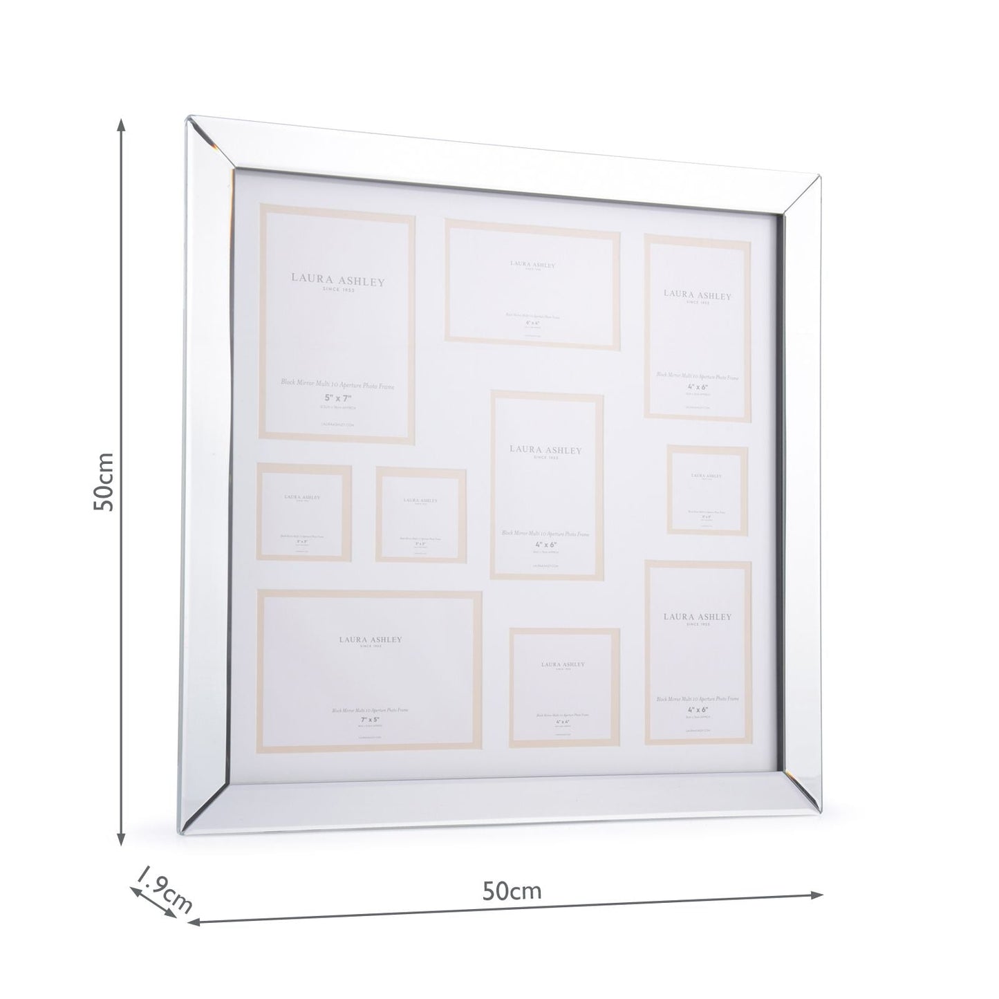 Laura Ashley Block Photo Frame With 10 Apertures