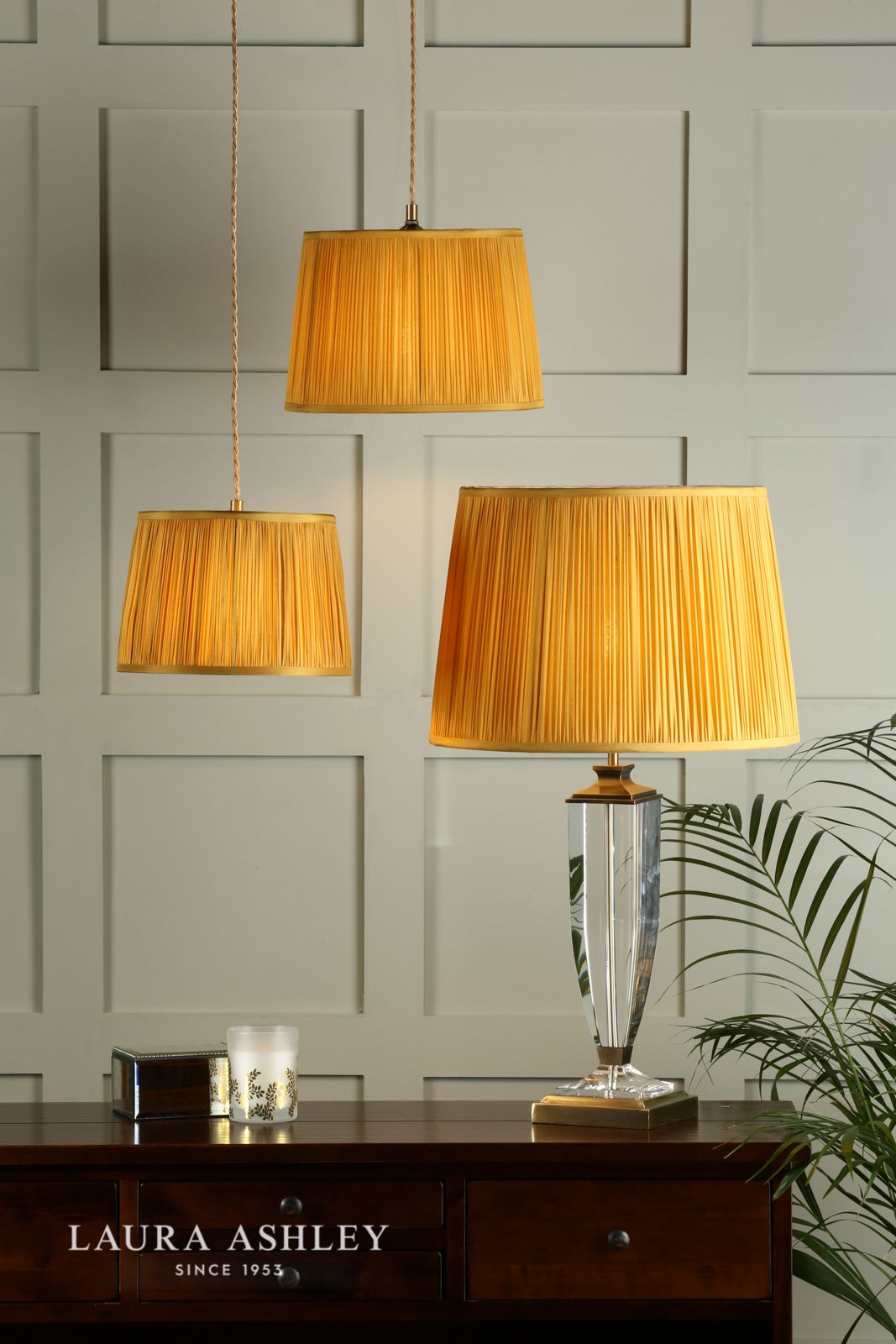 Laura Ashley Hemsley Silk Shade Yellow Ochre 30.5/12 inch