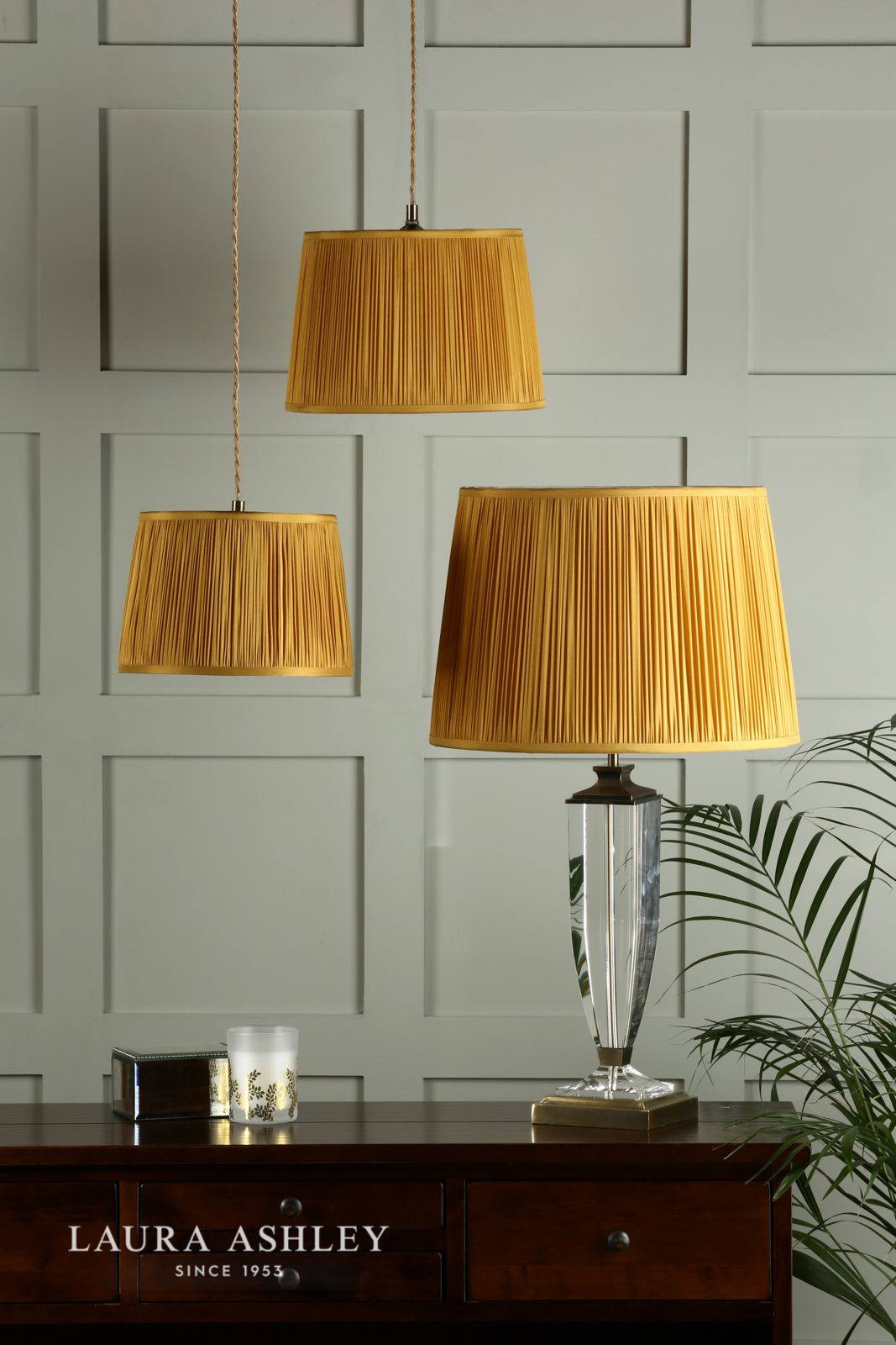 Laura Ashley Hemsley Silk Shade Yellow Ochre 30.5/12 inch