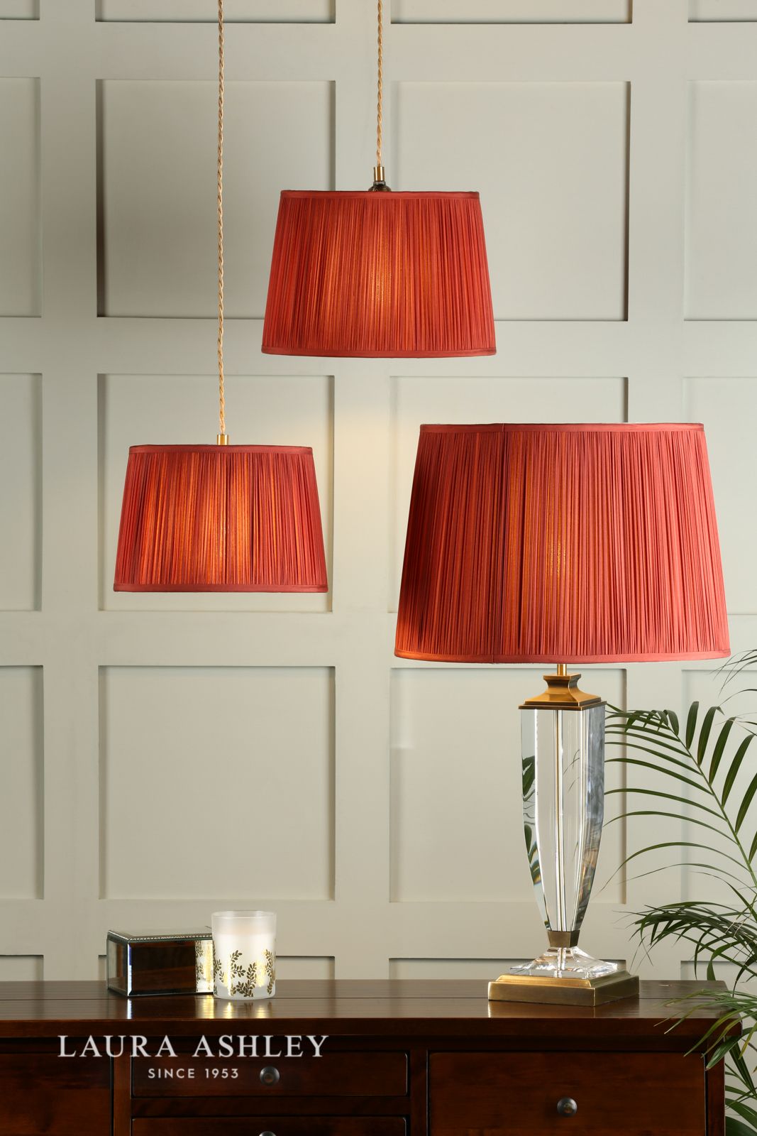 Laura Ashley Hemsley Silk Shade Crimson Red 25.5cm/10 inch