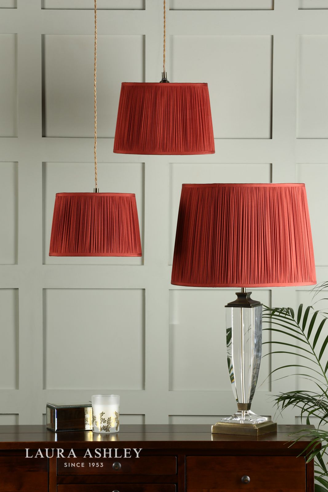 Laura Ashley Hemsley Silk Shade Crimson Red 25.5cm/10 inch