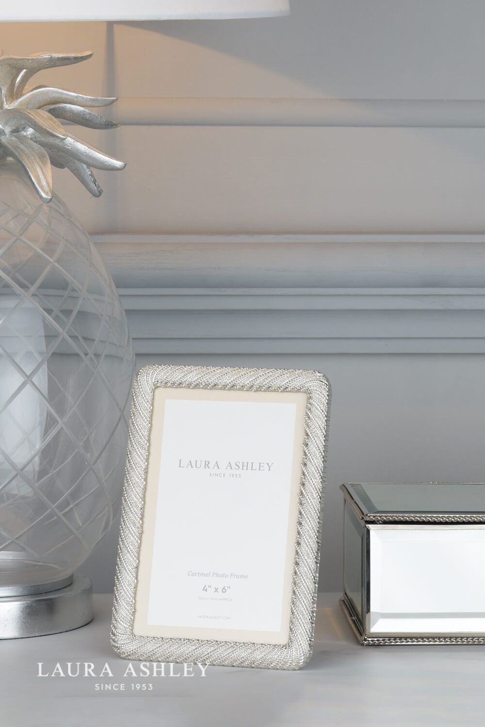 Laura Ashley Cartmel Photo Frame Silver Plated 4x6 inch