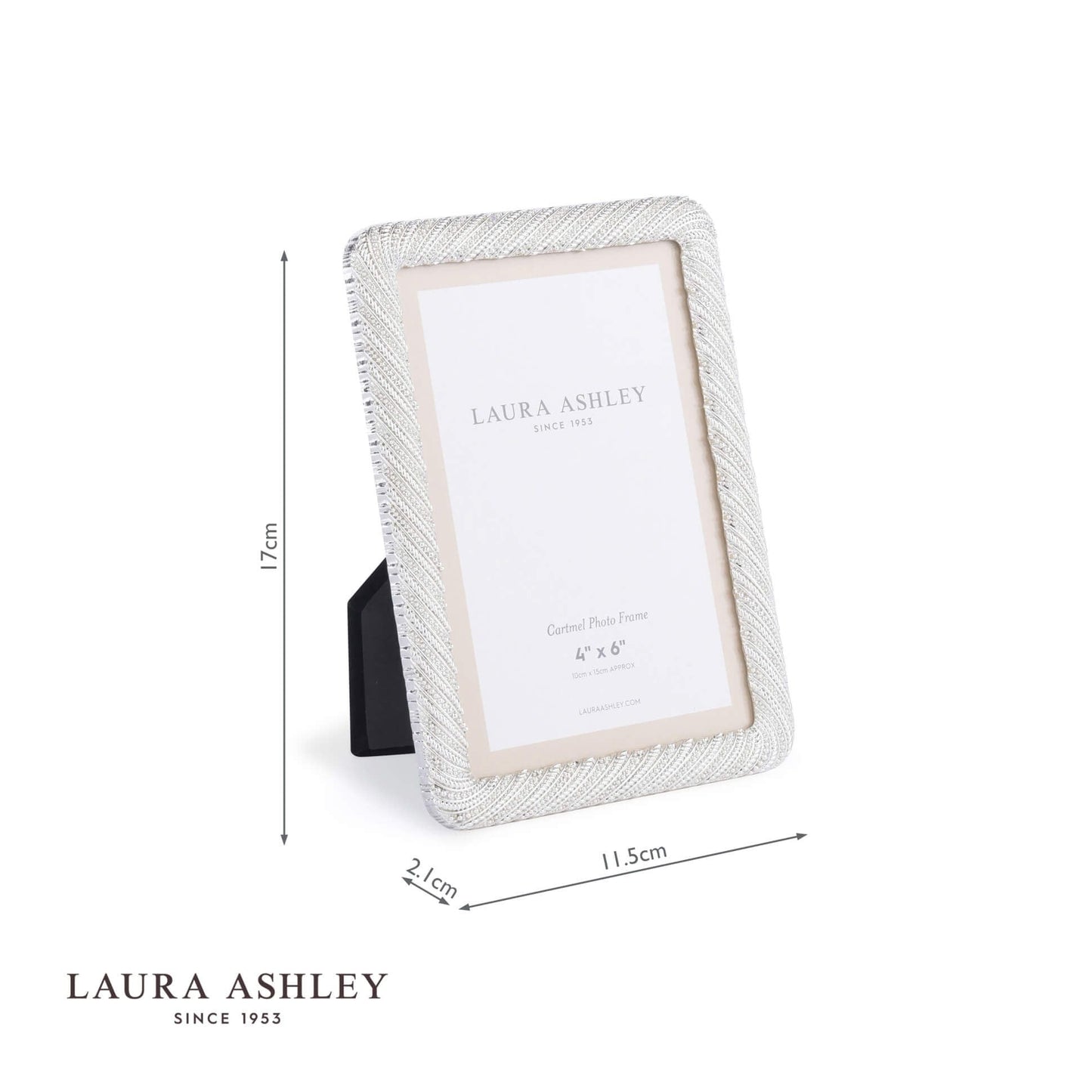 Laura Ashley Cartmel Photo Frame Silver Plated 4x6 inch