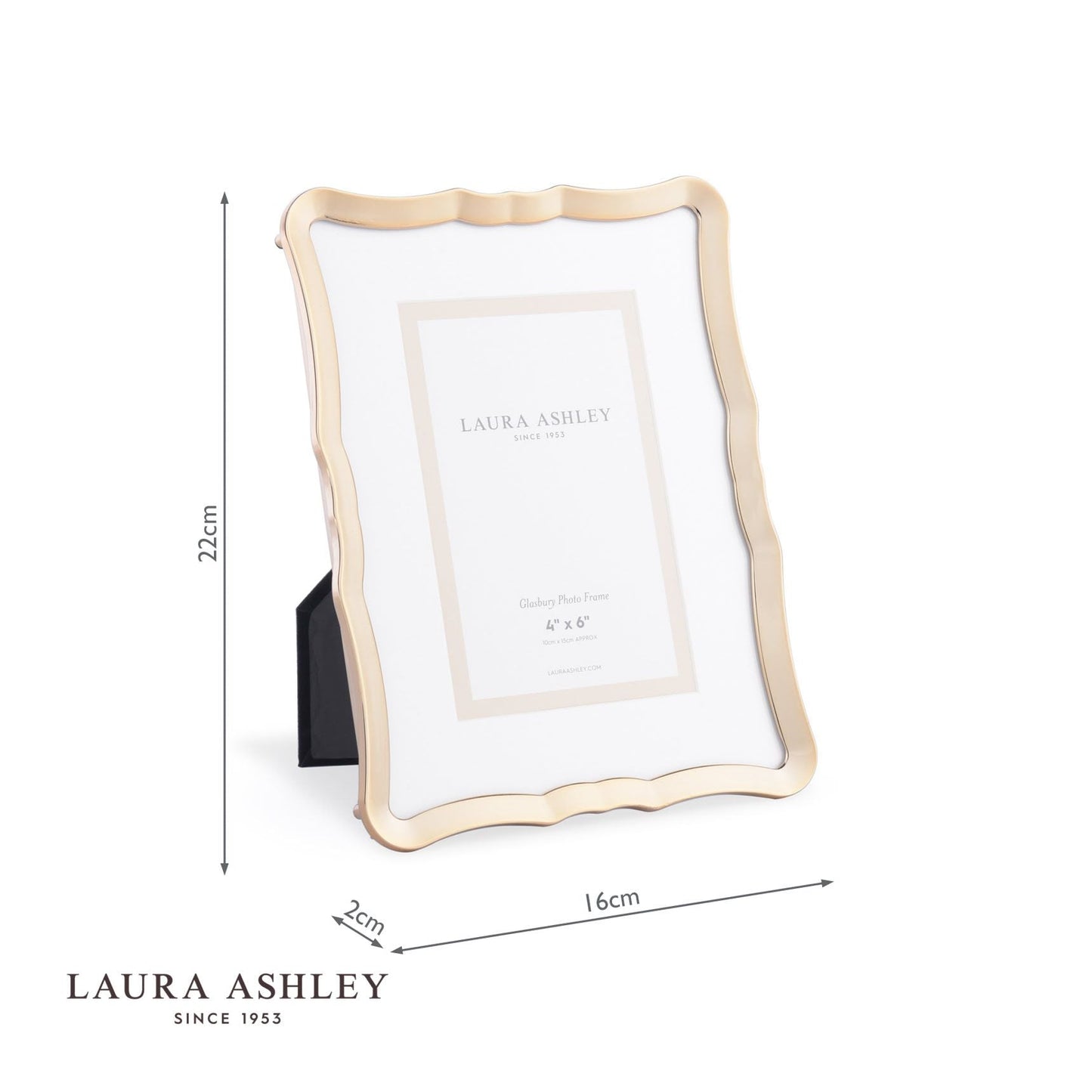 Laura Ashley Glasbury Photo Frame Gold Effect 4x6 inch