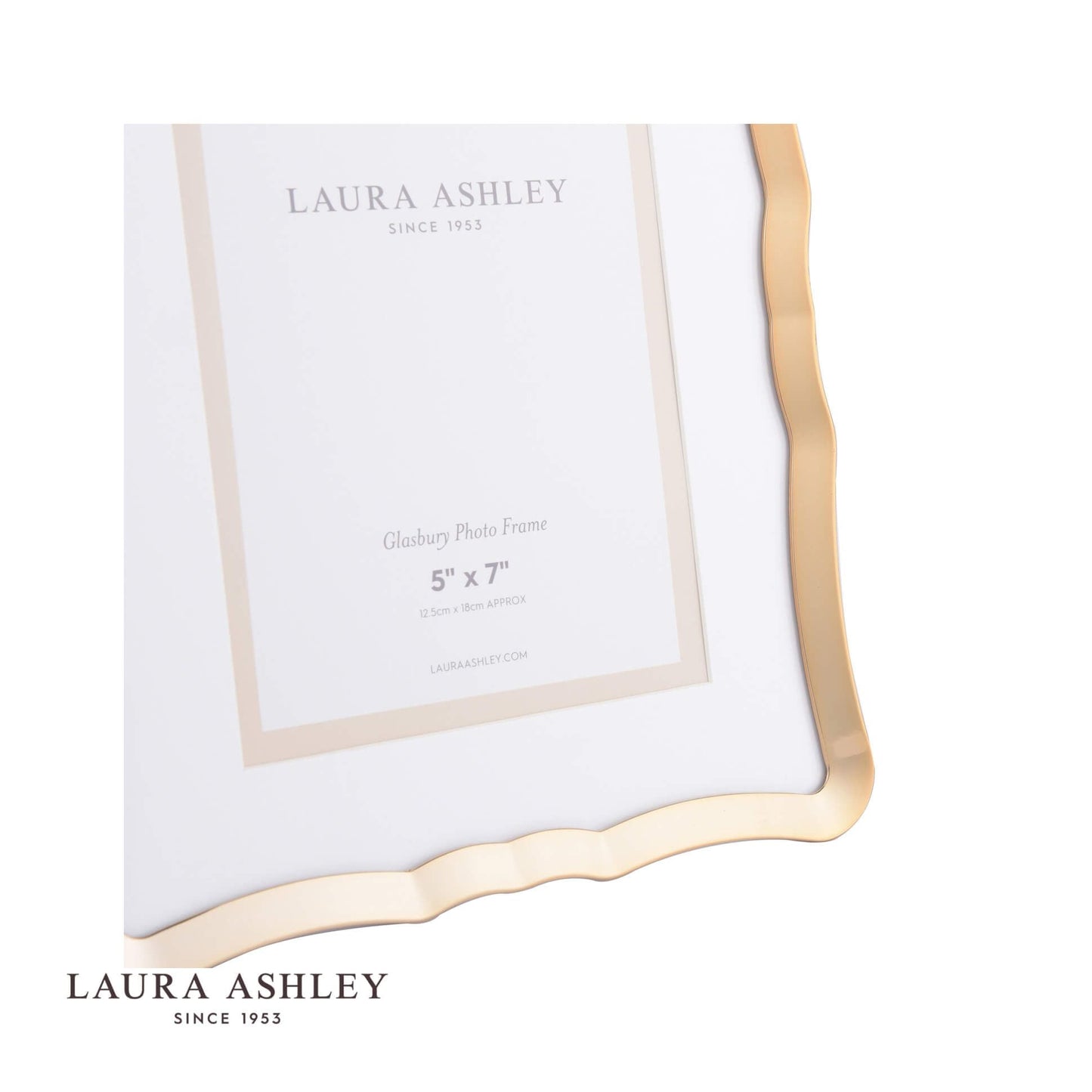 Laura Ashley Glasbury Photo Frame Gold Effect 5x7 inch