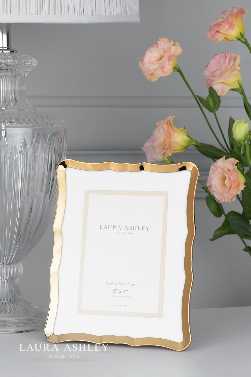 Laura Ashley Glasbury Photo Frame Gold Effect 5x7 inch