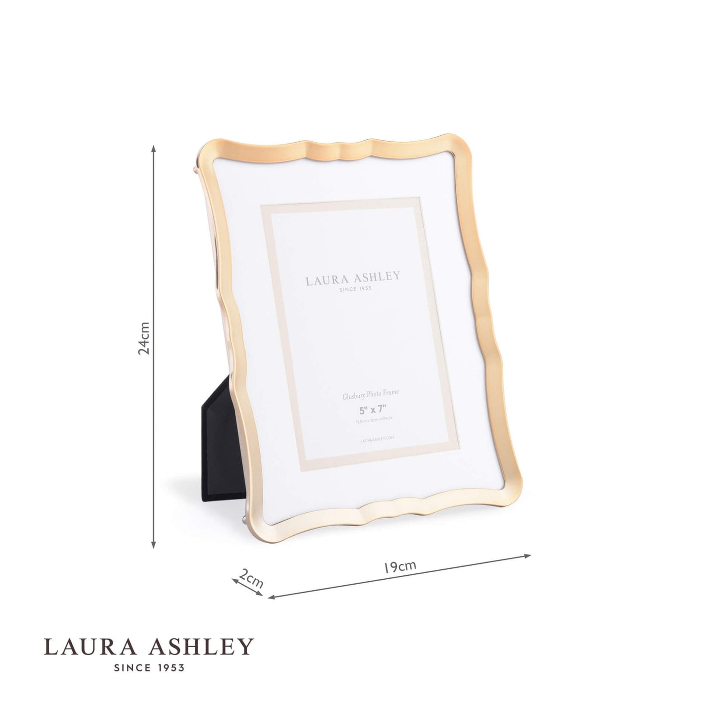 Laura Ashley Glasbury Photo Frame Gold Effect 5x7 inch