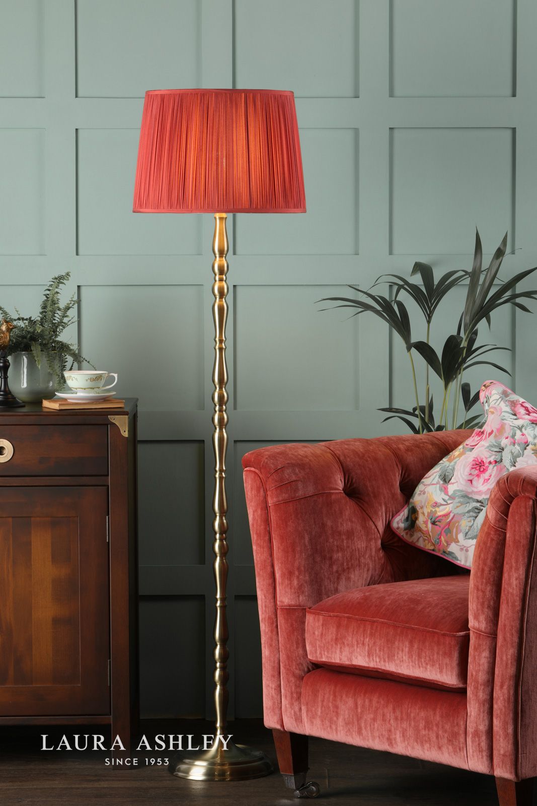 Laura Ashley Corey Floor Lamp Antique Brass Base Only