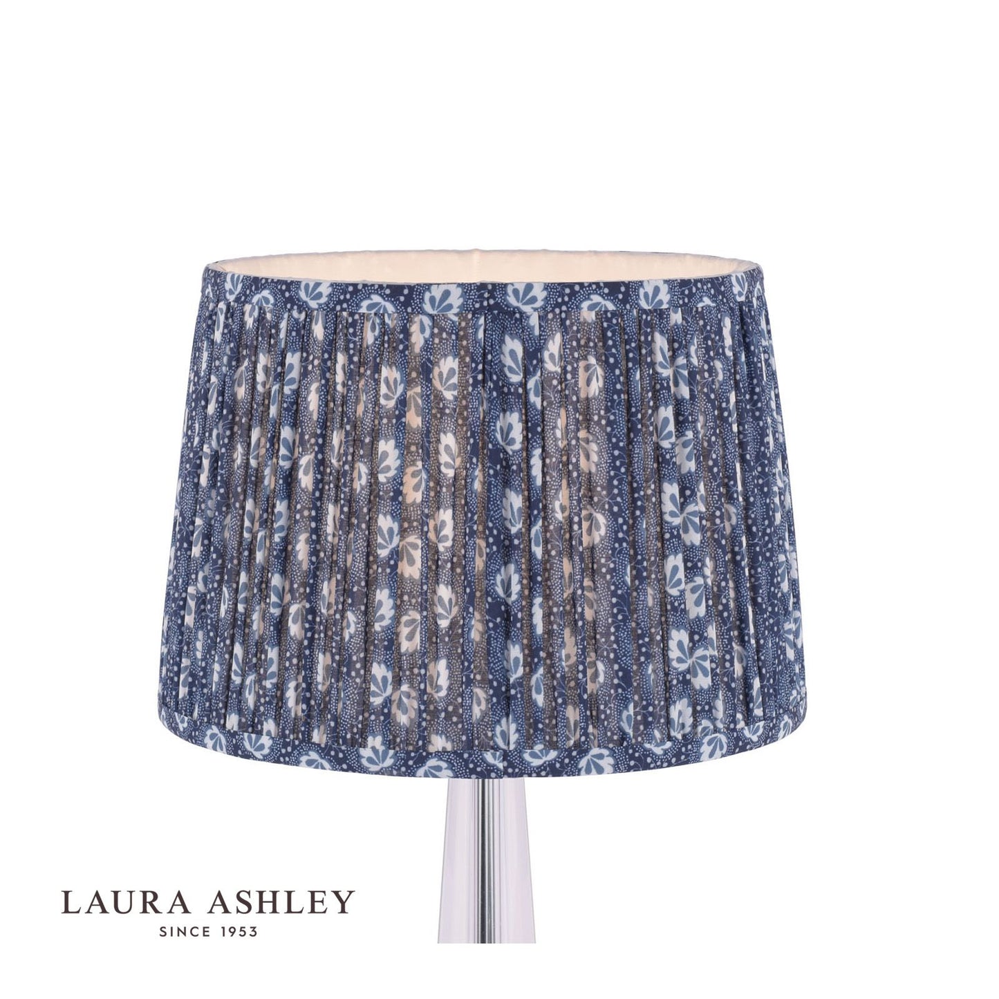 Laura Ashley Calcot Pleated Tapered Drum Shade Blue 30.5cm/12 Inch