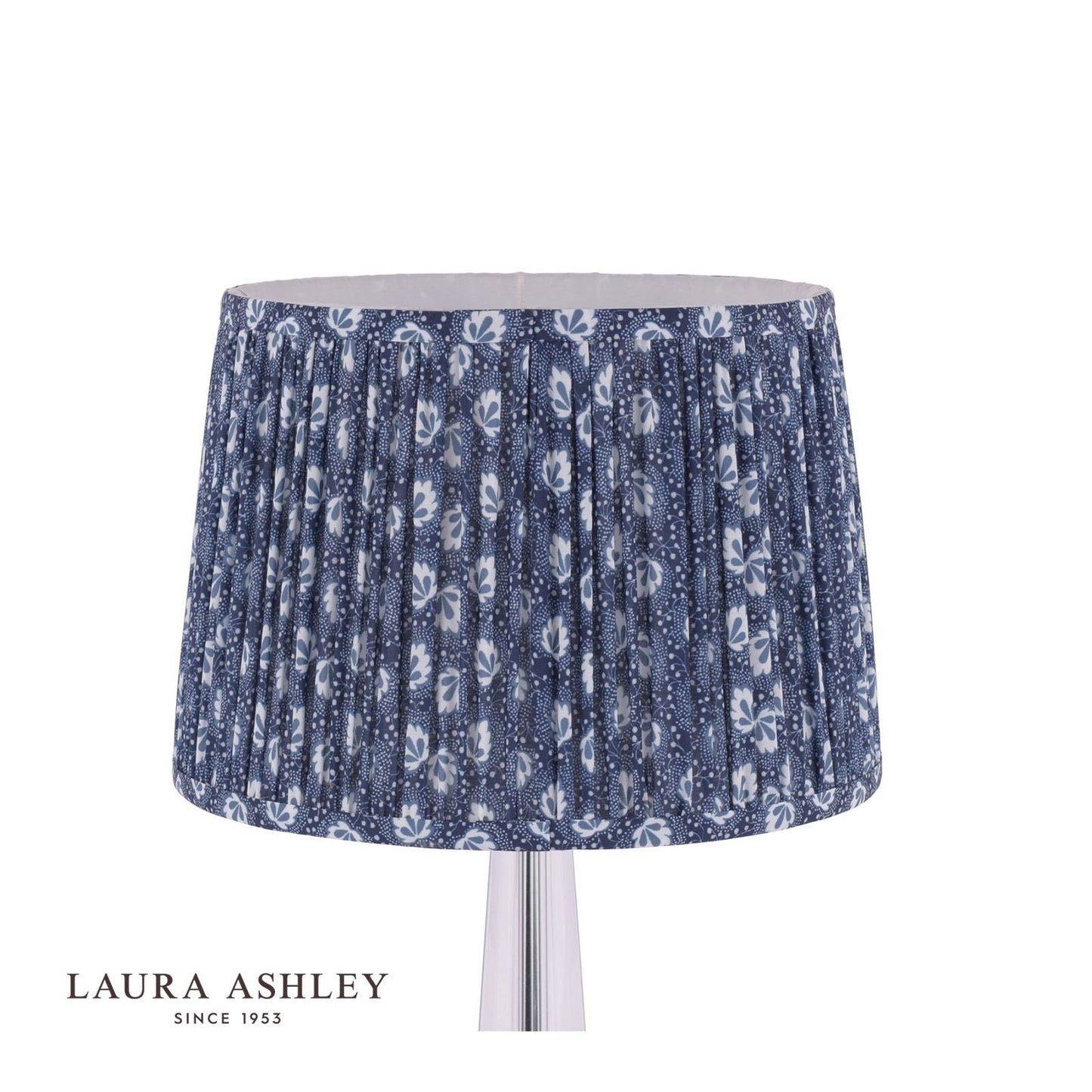 Laura Ashley Calcot Pleated Tapered Drum Shade Blue 30.5cm/12 Inch