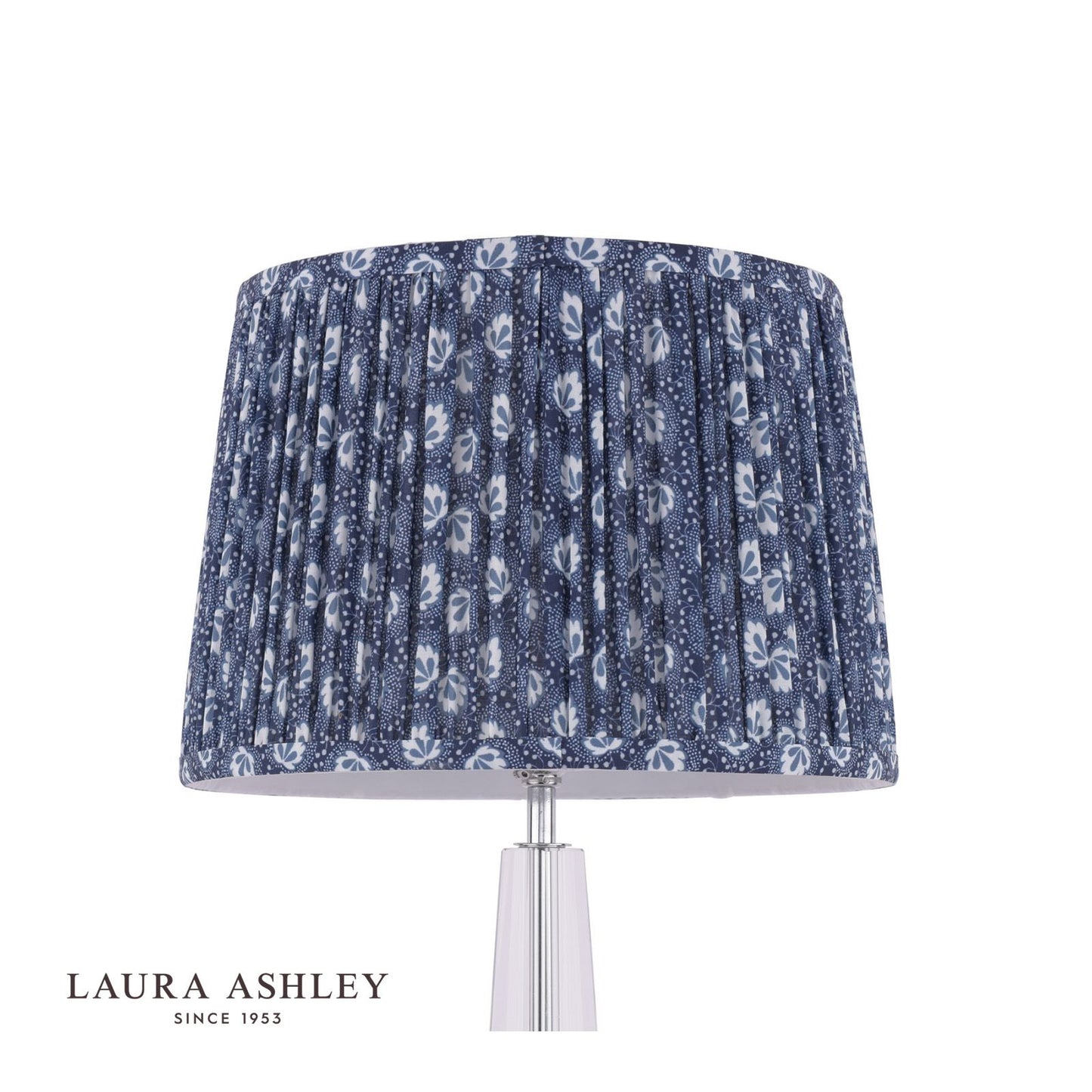 Laura Ashley Calcot Pleated Tapered Drum Shade Blue 30.5cm/12 Inch