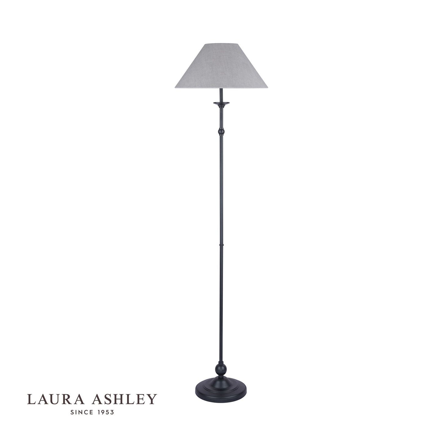 Laura Ashley Ludchurch Floor Lamp Industrial Black With Shade