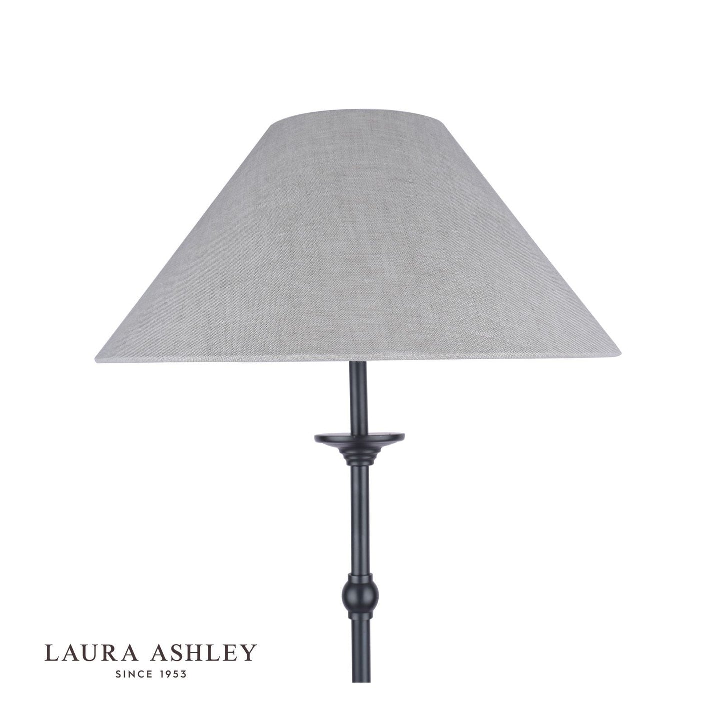 Laura Ashley Ludchurch Floor Lamp Industrial Black With Shade