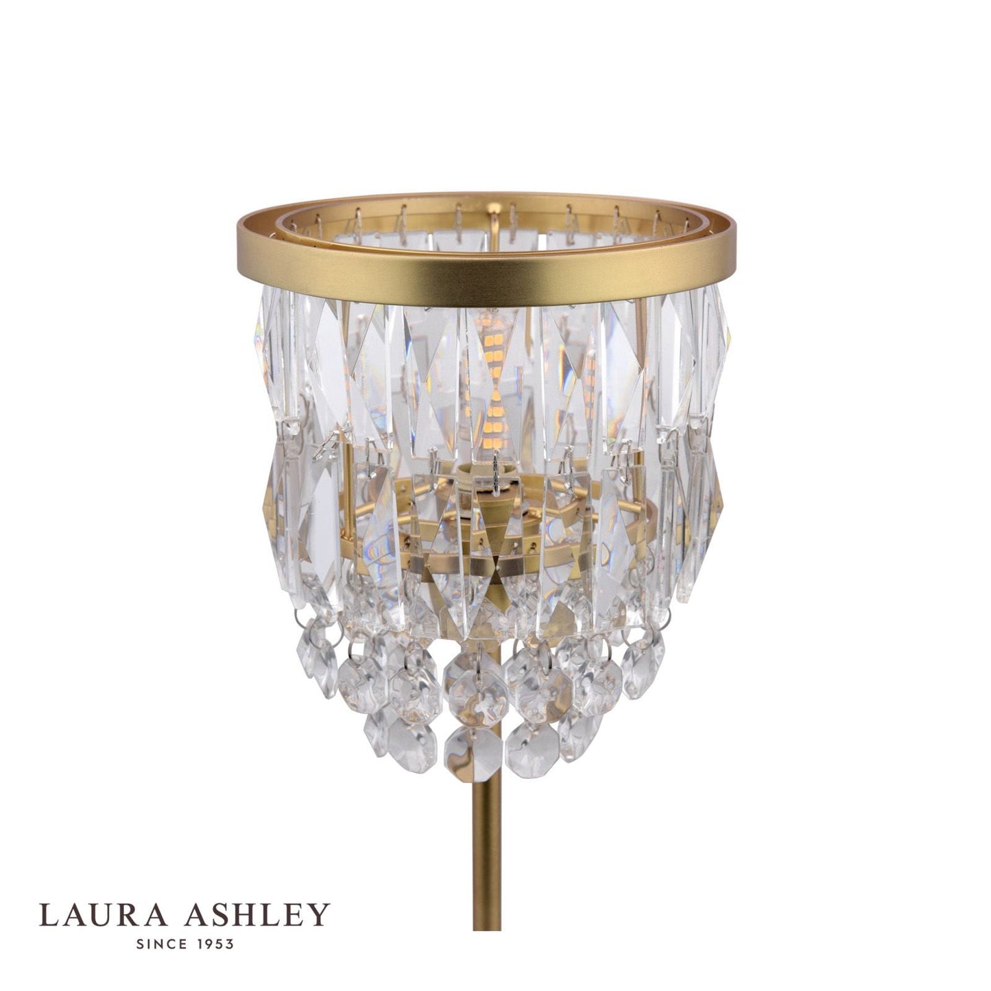 Laura Ashley Rhosill Table Lamp Crystal and Antique Brass