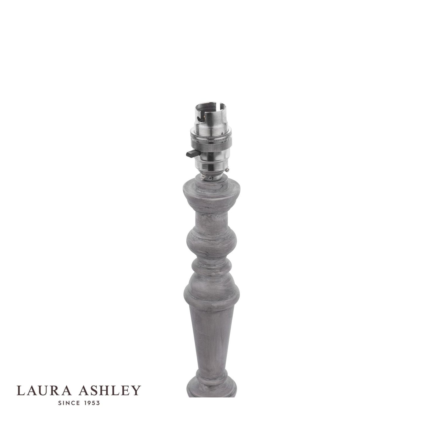 Laura Ashley Tate Table Lamp Distressed Grey and Polished Chrome Base Only