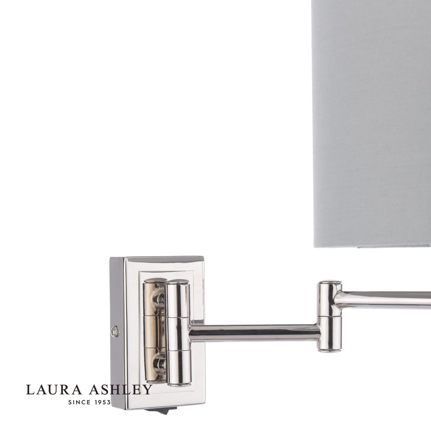 Laura Ashley Marlowe Wall Light Polished Nickel With Shade