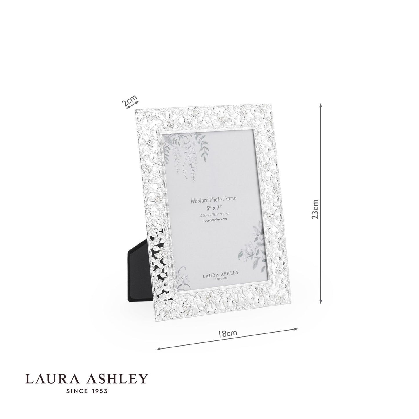 Laura Ashley Woolard Photo Frame Polished Silver 5