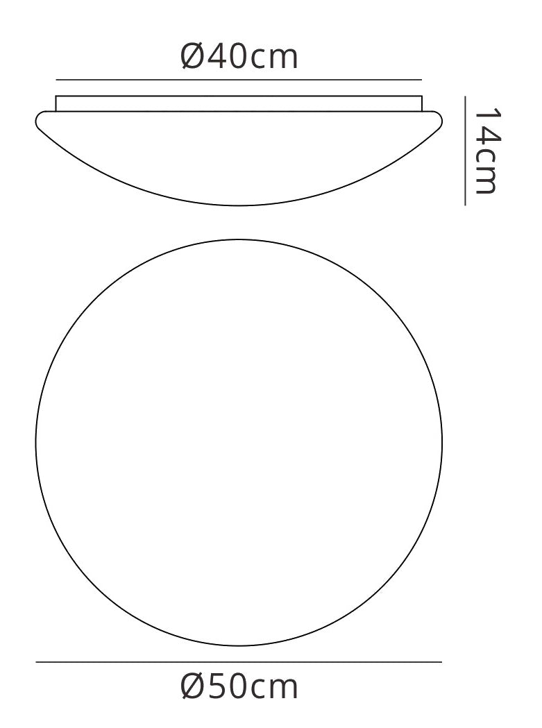Zero Flush Ceiling / Wall 28W LED Large 3000K, 2800lm, White Acrylic, 3yrs Warranty by Mantra