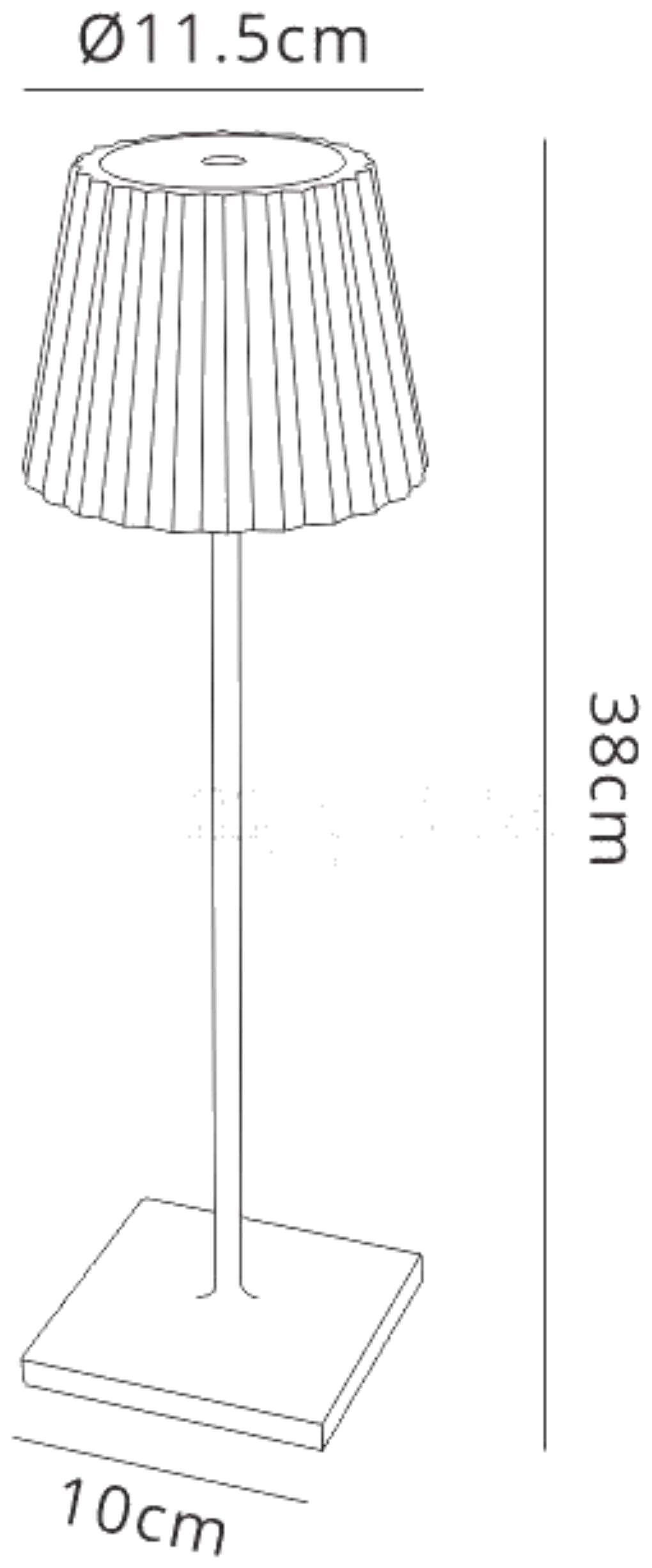K2 Battery Operated Table Lamp , 2.2W LED, 3000K, 188lm, IP54, USB Charging Cable Included, Yellow, 3yrs Warranty by Mantra