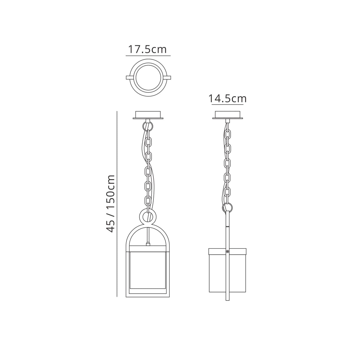Maya Pendant, 1 x E27, IP54, Anthracite, 2yrs Warranty by Mantra
