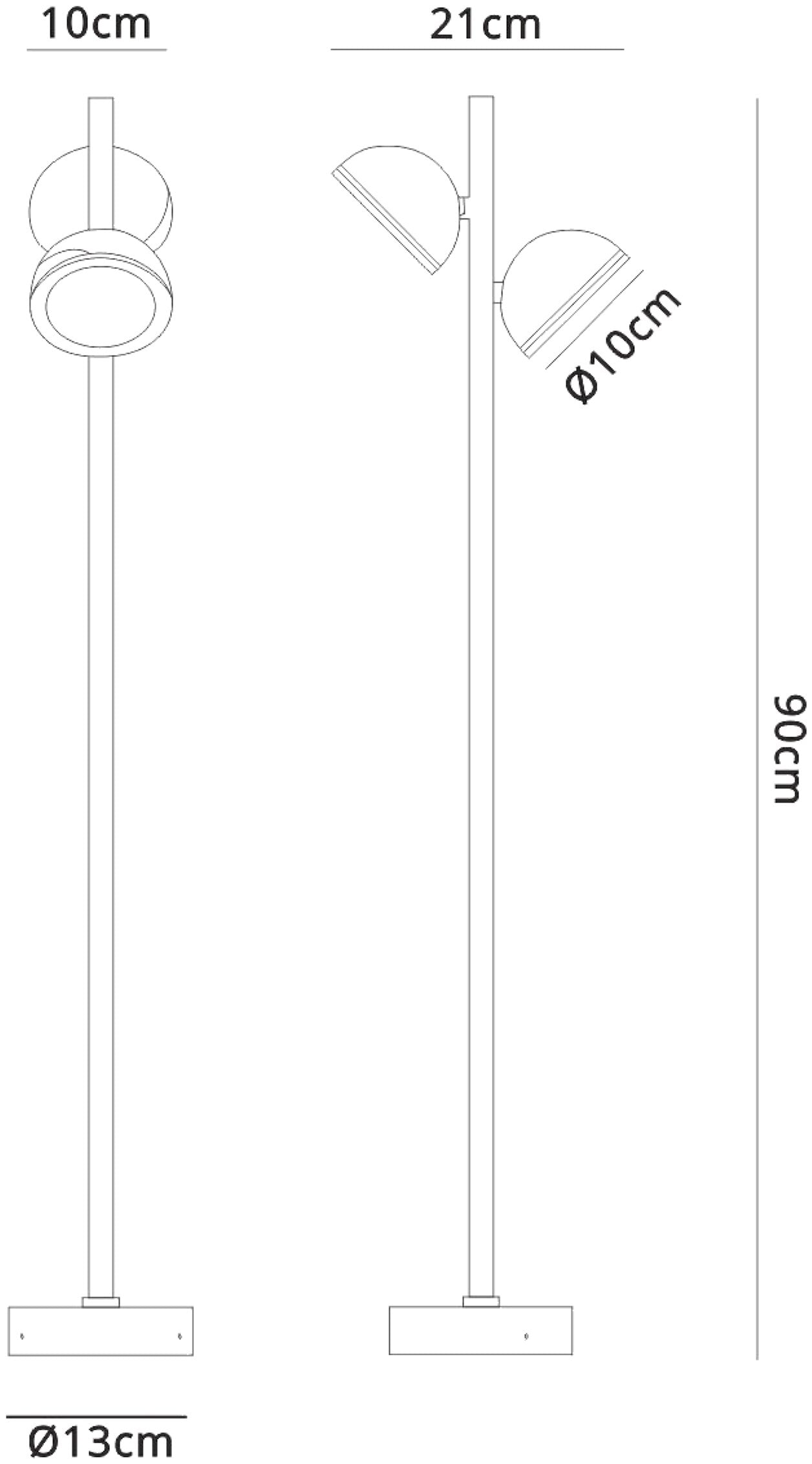 Everest Tall Post, 2 x GX53 (Max 10W, Not Included), IP65, Anthracite, 2yrs Warranty by Mantra