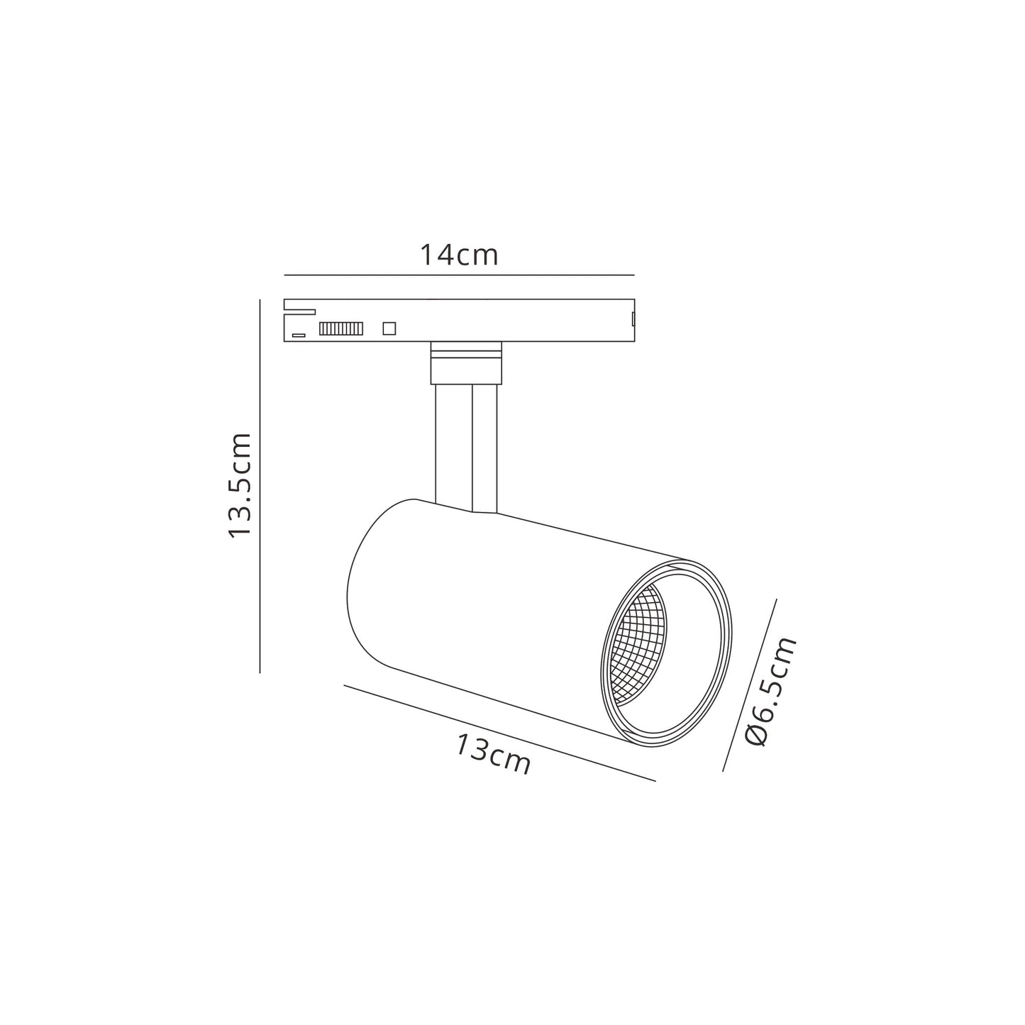 Fiji 1 Light 3 Circuit Track Light 20W LED 3000K, 2000lm, 38°, White, 5yrs Warranty by Mantra