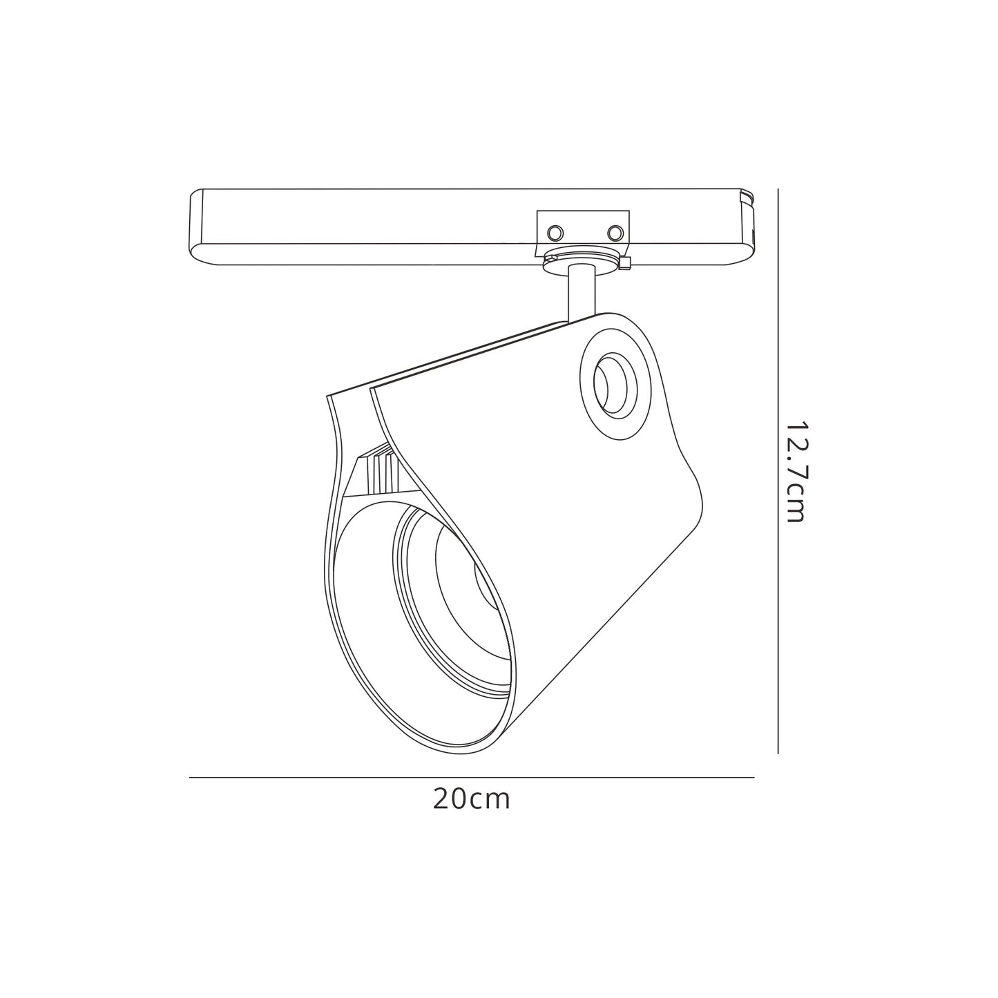 Ipsilon 1 Light Track Light 35W LED 3000K, 38º 3500lm, White, 5yrs Warranty by Mantra