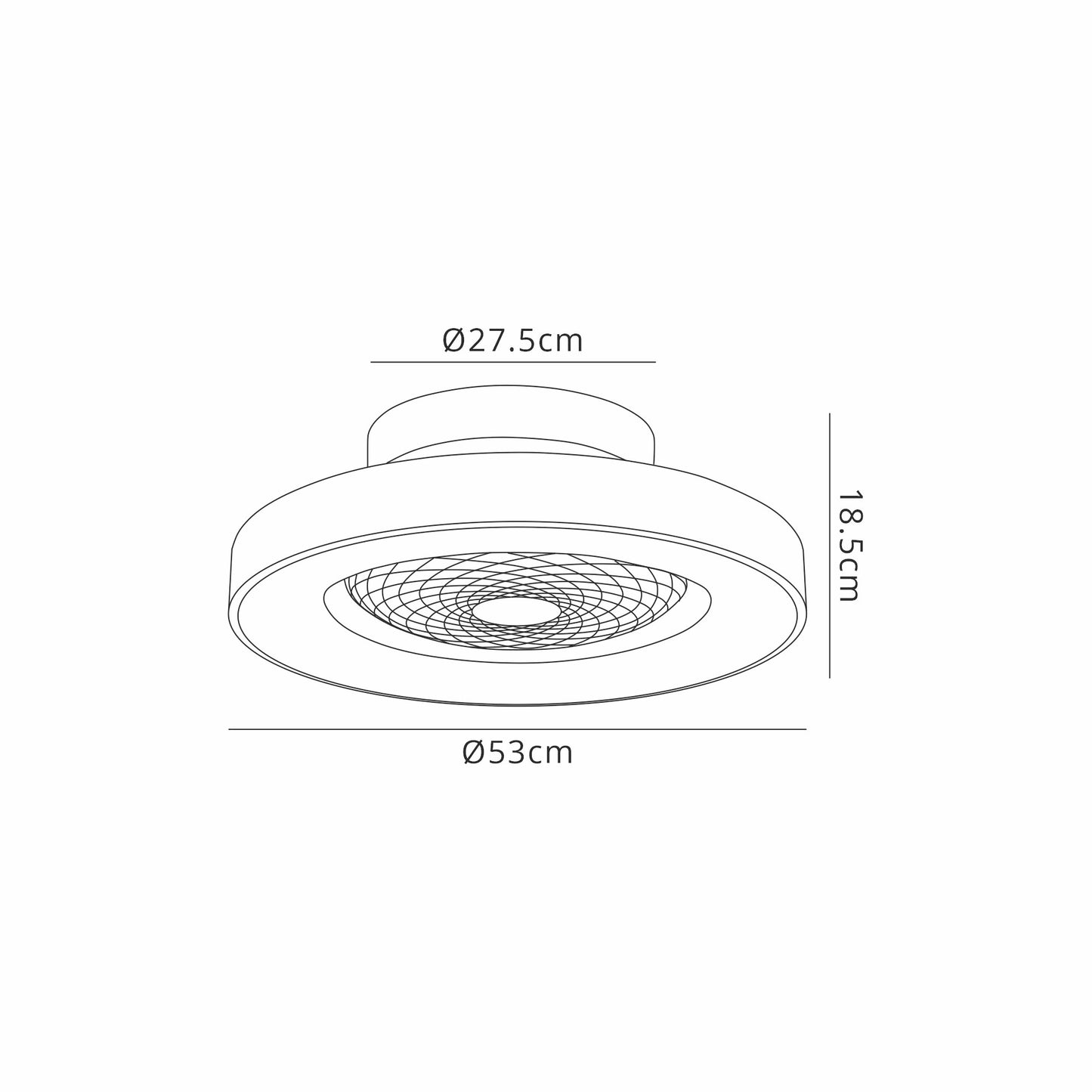 Tibet Mini 70W LED Dimmable Ceiling Light With 35W DC Reversible Fan, Remote, 3900lm, White, 5yrs Warranty by Mantra