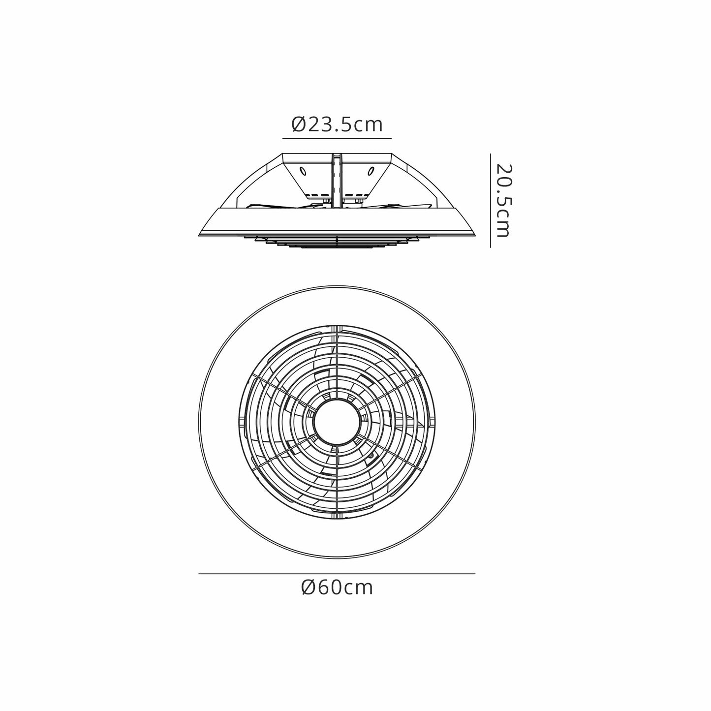 Samoa 70W LED Dimmable Ceiling Light With Built-In 35W DC Reversible Fan, White Finish c/w Remote Control, 5900lm by Mantra