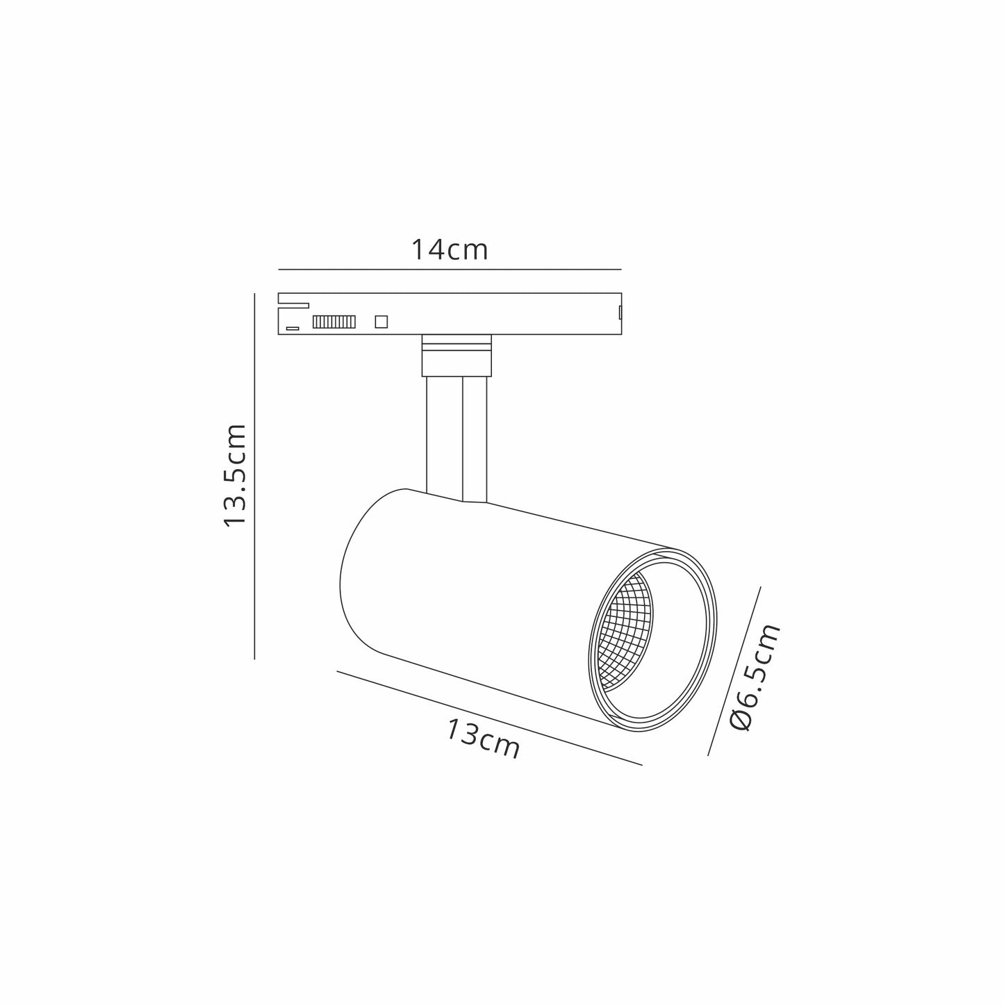 Fiji 1 Light Single Circuit Track Light 20W LED 3000K, 2000lm, Black, 5yrs Warranty by Mantra