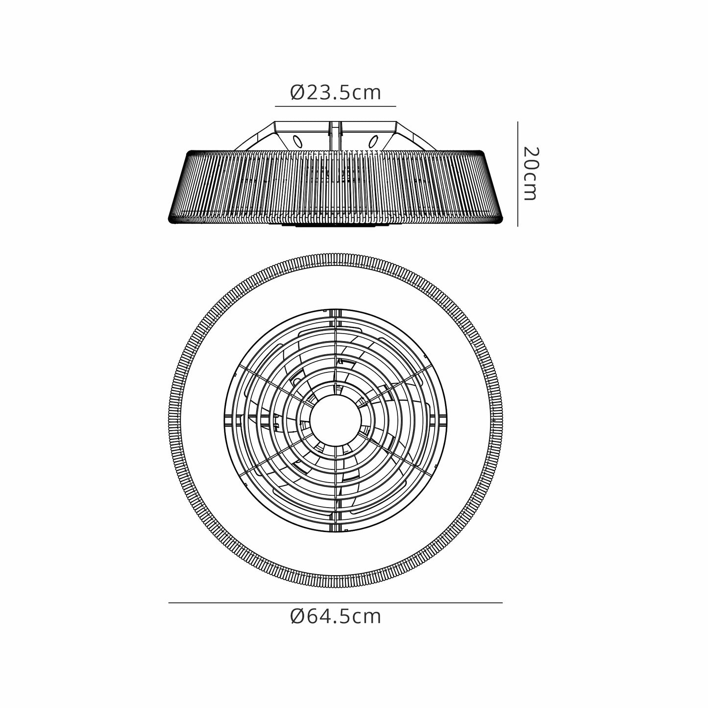 Polinesia Nautica 70W LED Dimmable Ceiling Light With Built-In 35W DC Reversible Fan, Beige Oscu, 4200lm, 5yrs Warranty by Mantra