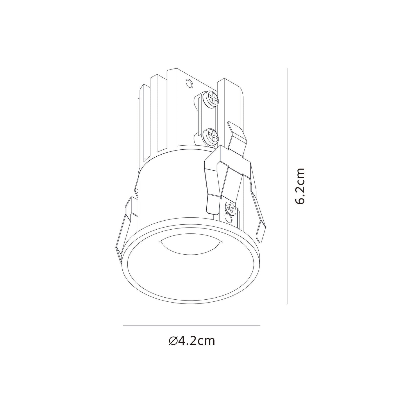 Hurgada IP54 Recessed Spotlight, 7W, 2700K, 571lm, White, Cut Out 35mm, Driver Included, 3yrs Warranty by Mantra