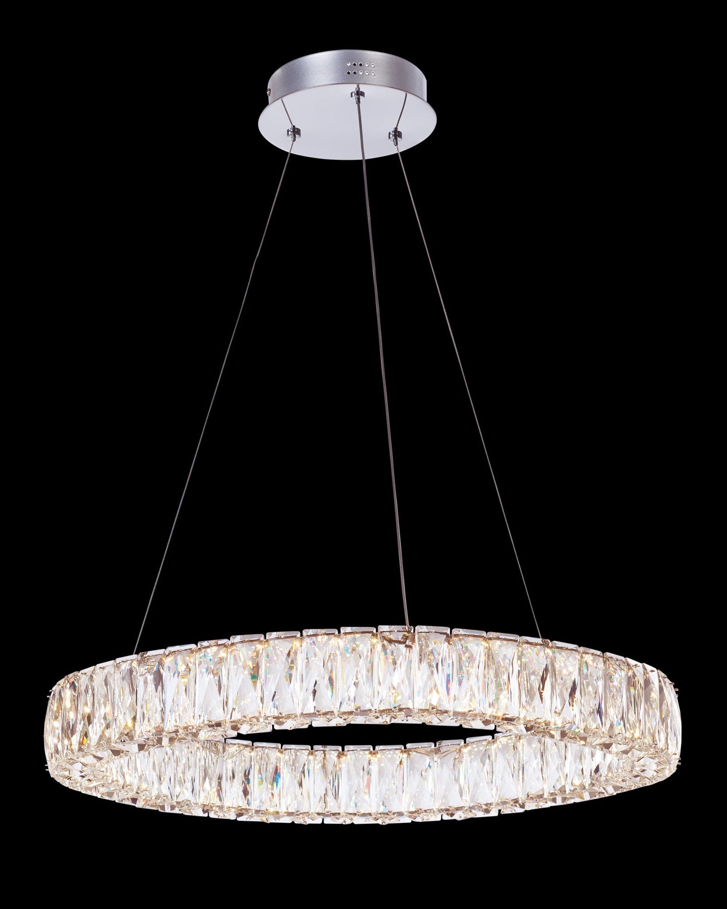 Crystal Ring Large Pendant Dimmable Light