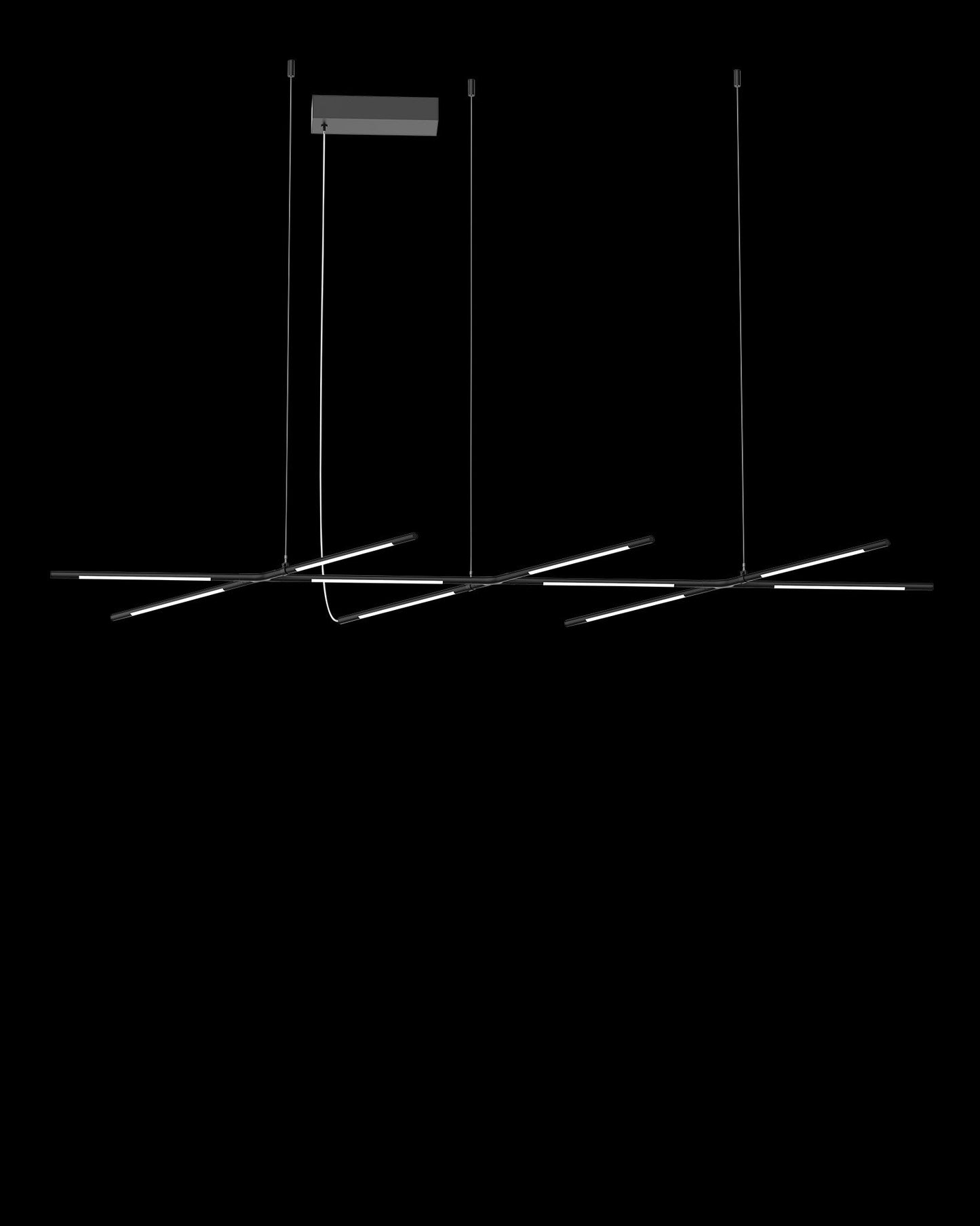 Tubular 10Lt Pendant Matt Black Model A Light
