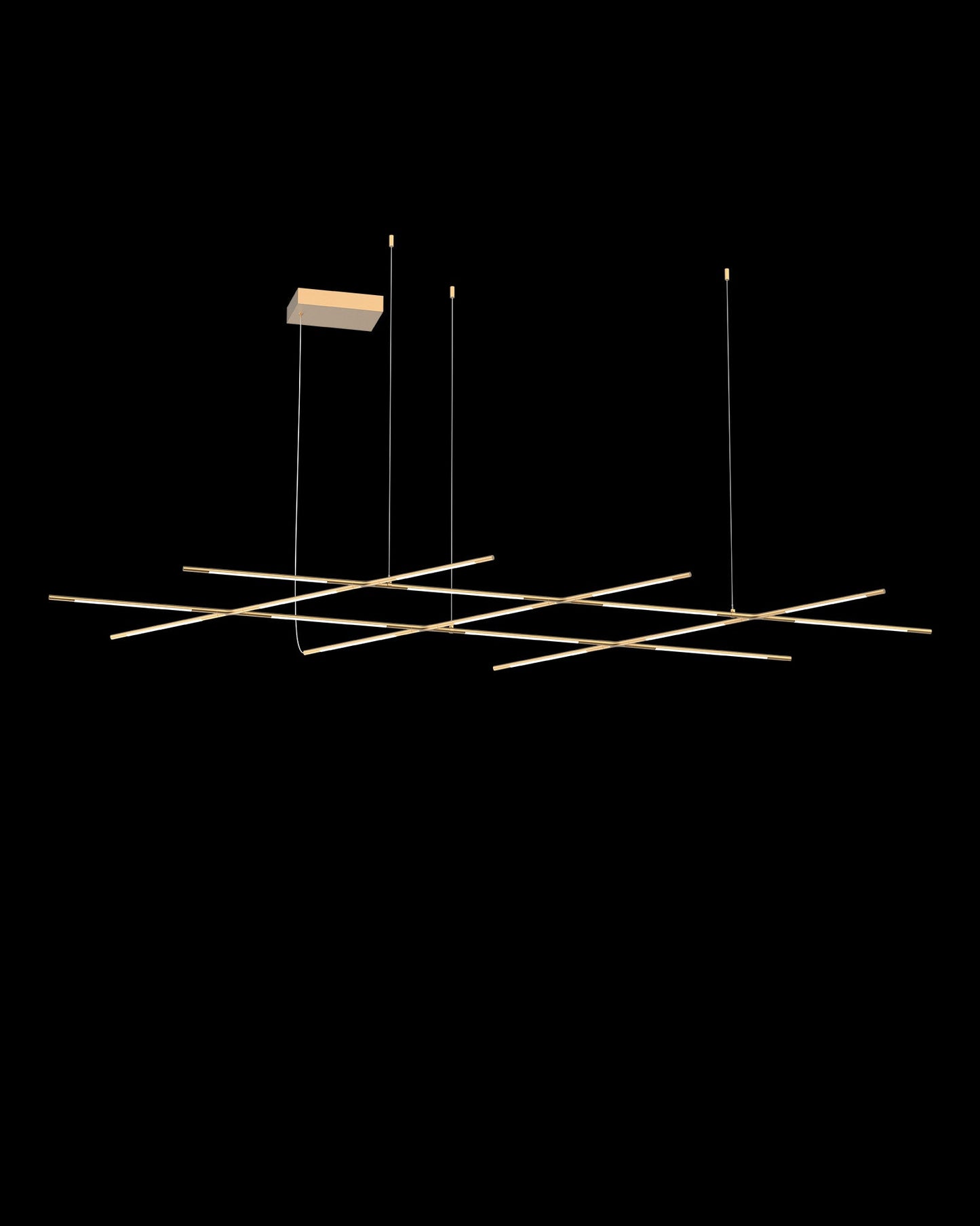 Tubular 17Lt Pendant Satin Gold Model A Light