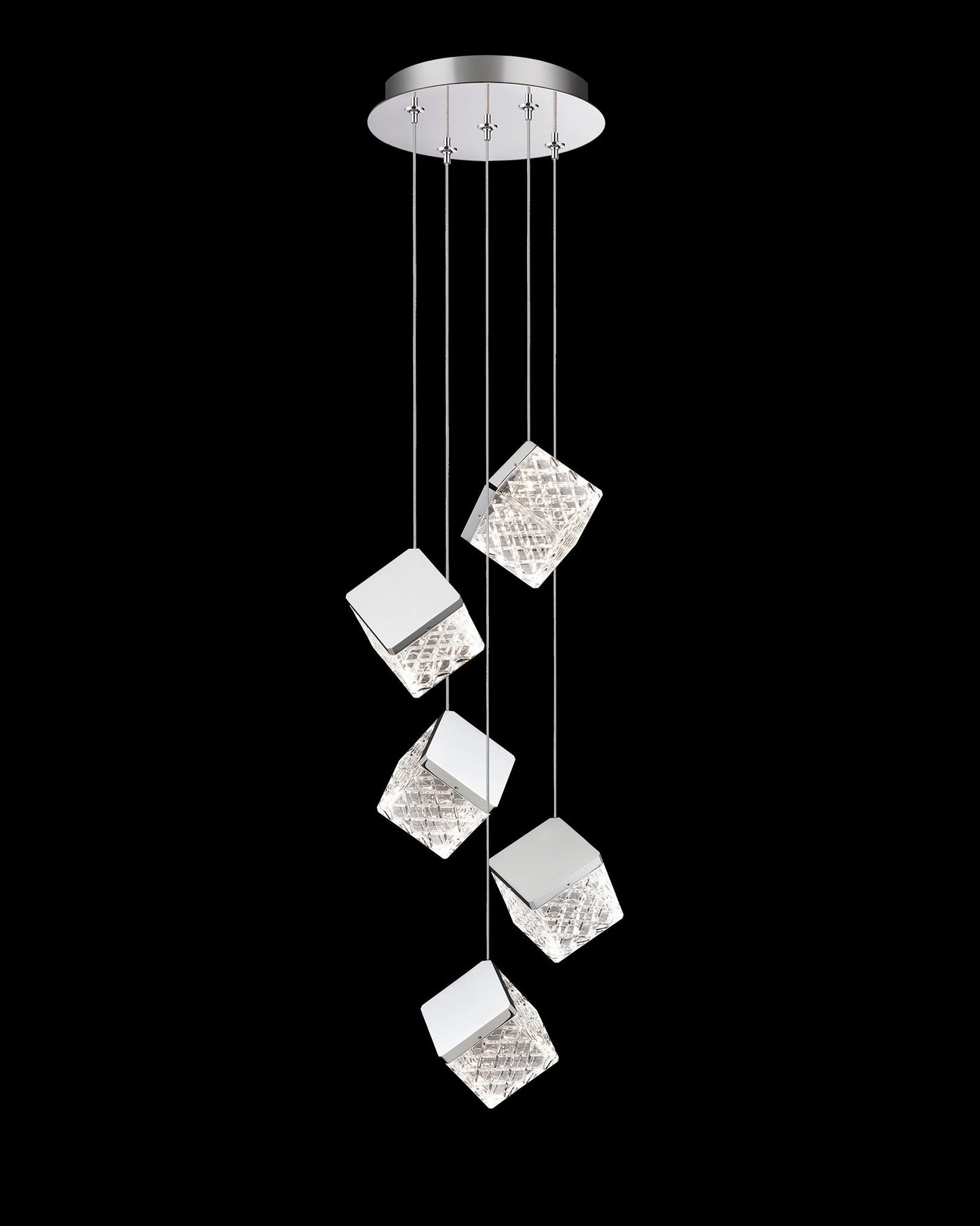 Magia 5Lt Pendant Chrome Light