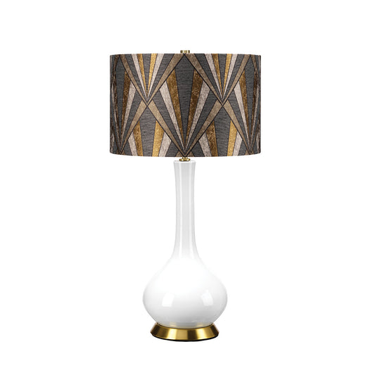 Milo 1 Light Table Lamp – White, Aged Brass, Grey, Brass (Stock ETA)