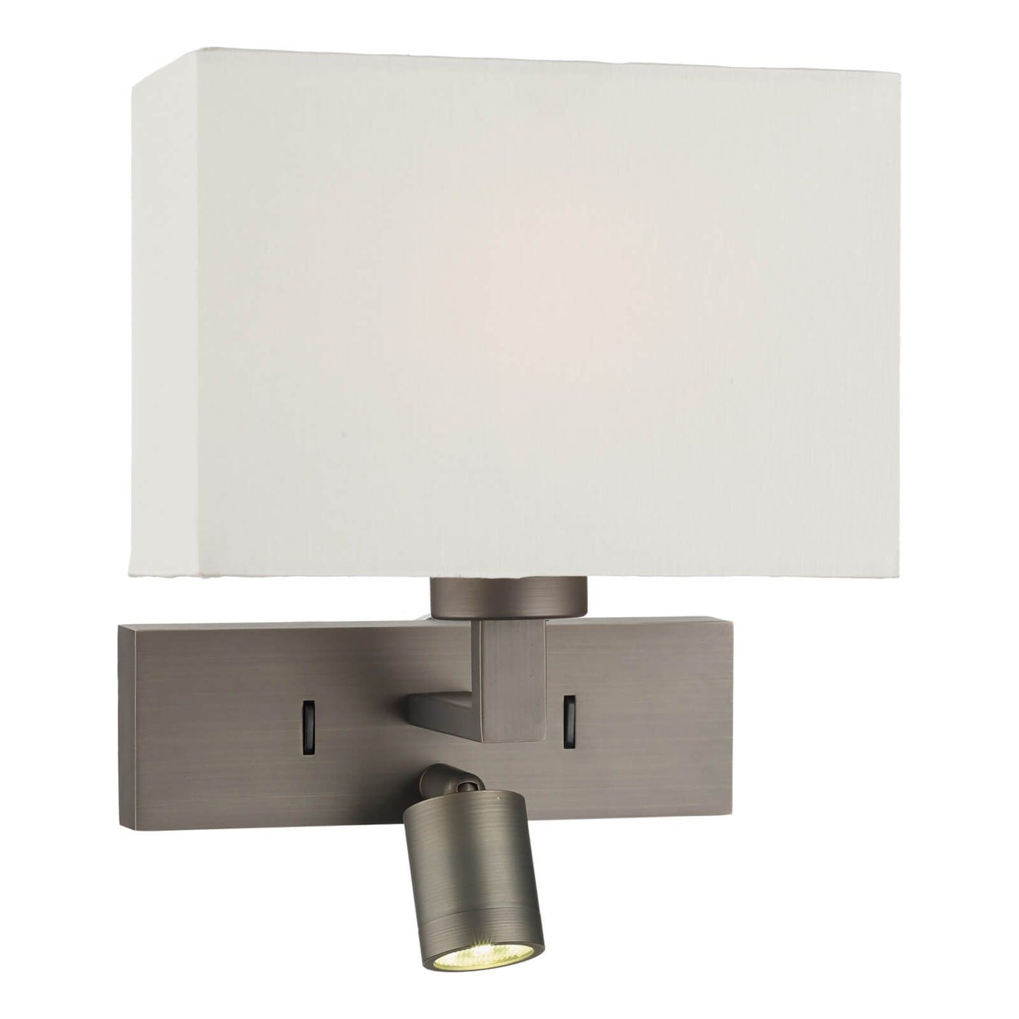 Wall Light With LED In Bronze With Shade