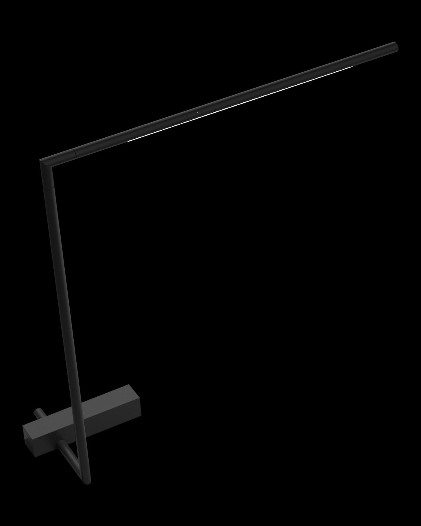 Tubular Single Table Matt Black Light