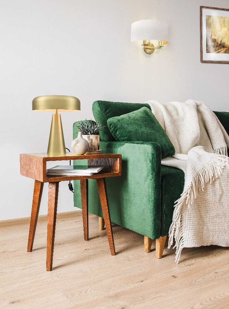 Mason Satin Brass Table Lamp