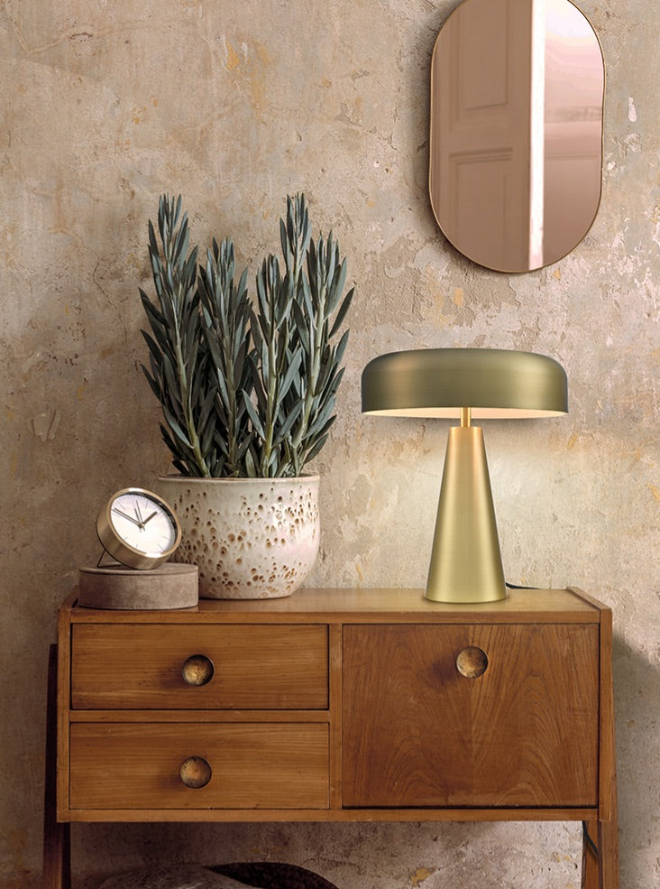 Mason Satin Brass Table Lamp