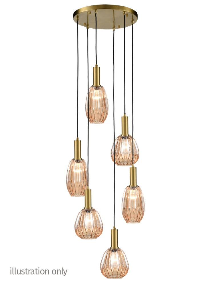 Mezcla 6 light aged brass spreader only