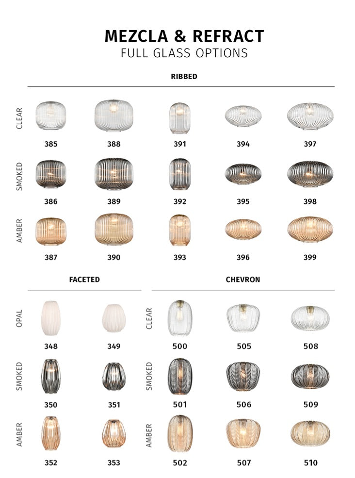 Mezcla Flush Fitting satin nickel with clear glass