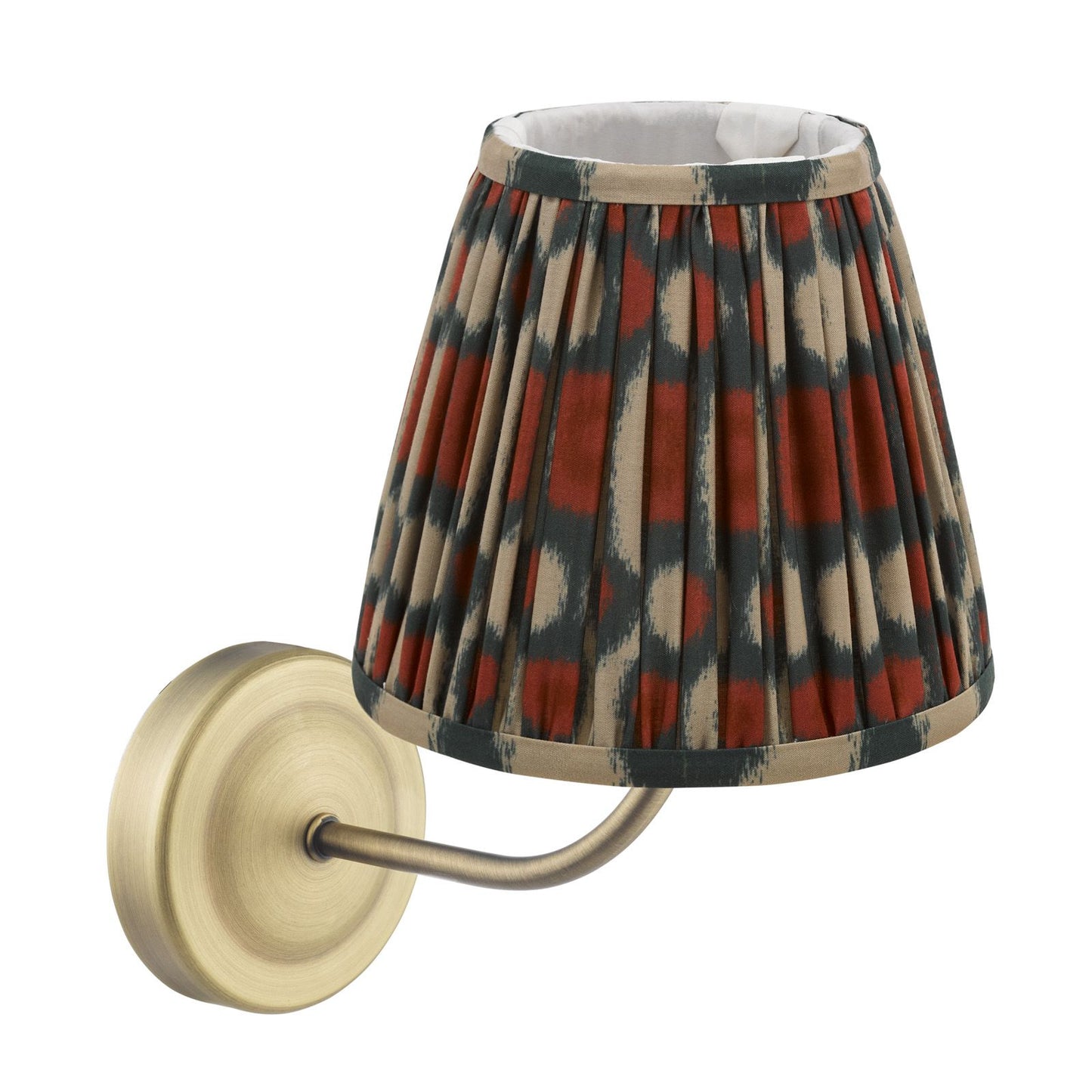Navarro Rechargeable Wall Light Matt Antique Brass With Shade LED