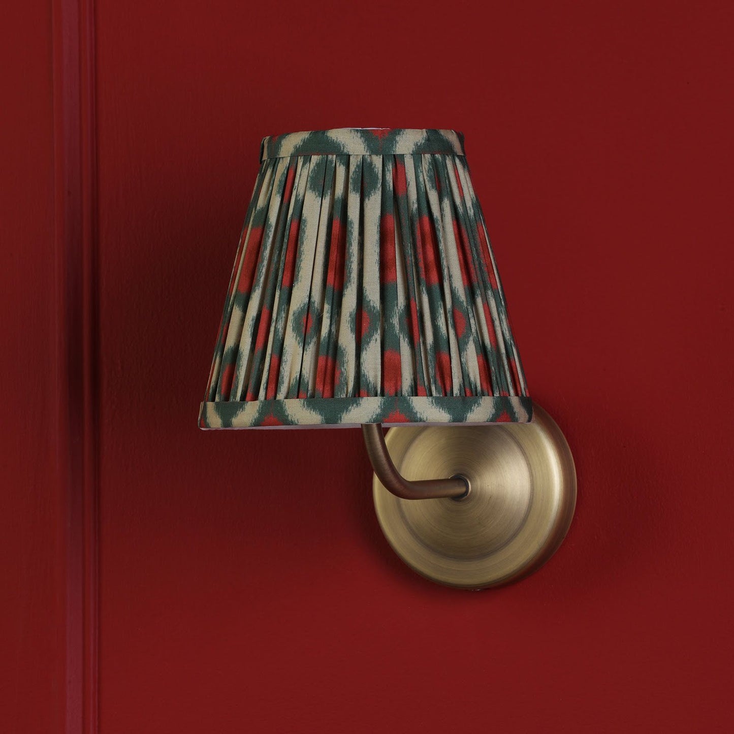 Navarro Rechargeable Wall Light Matt Antique Brass With Shade LED