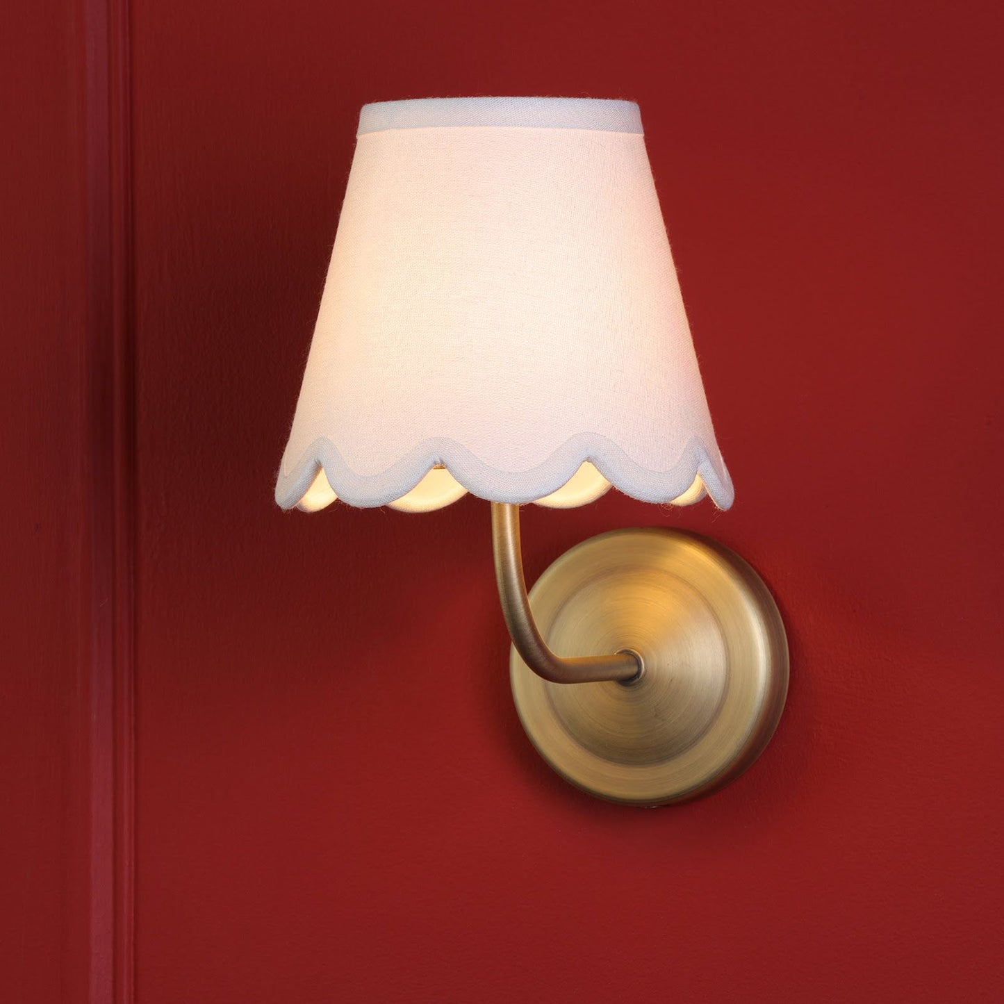 Navarro Rechargeable Wall Light Matt Antique Brass With Shade LED