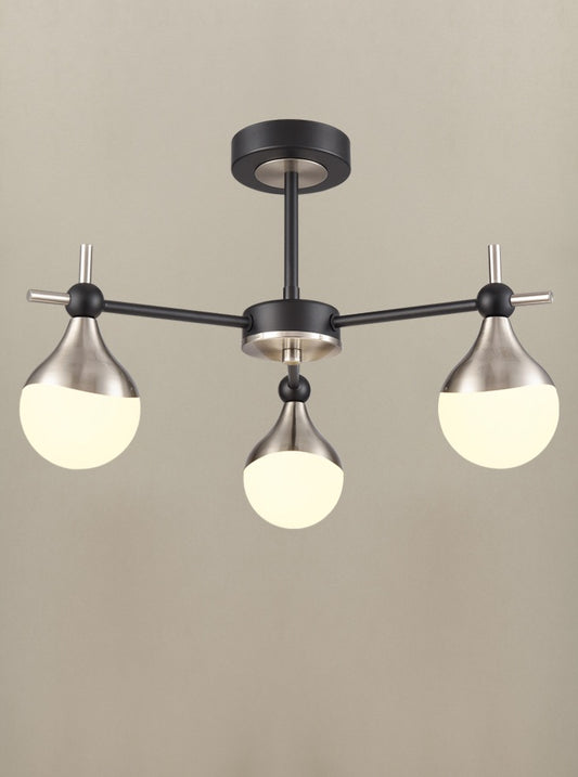 Nexus 3lt semi flush Fitting matt black and satin nickel